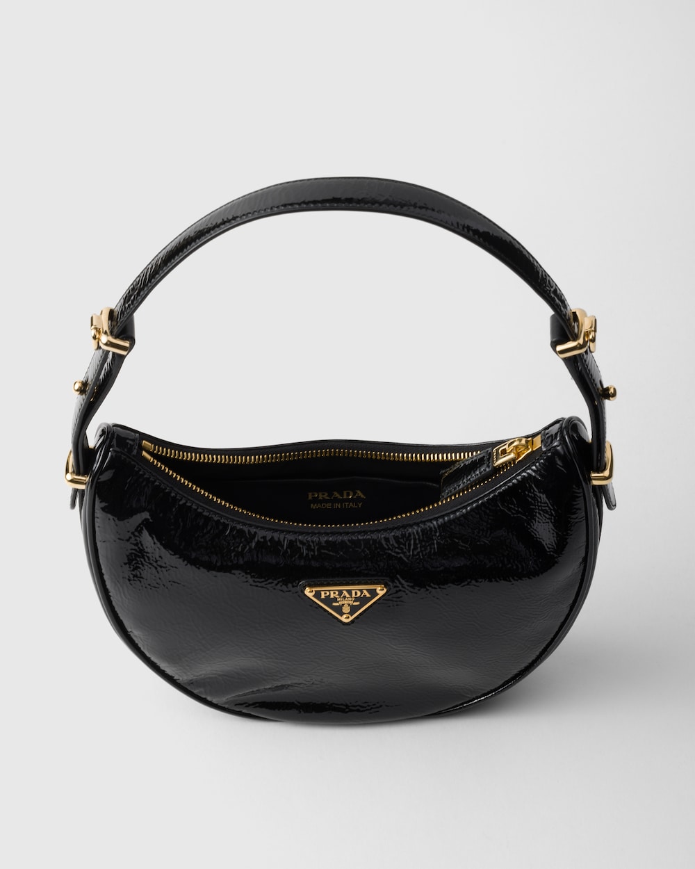 Prada Arqué Naplak Patent Leather Shoulder Bag - Image 4